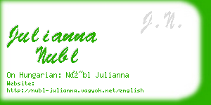 julianna nubl business card